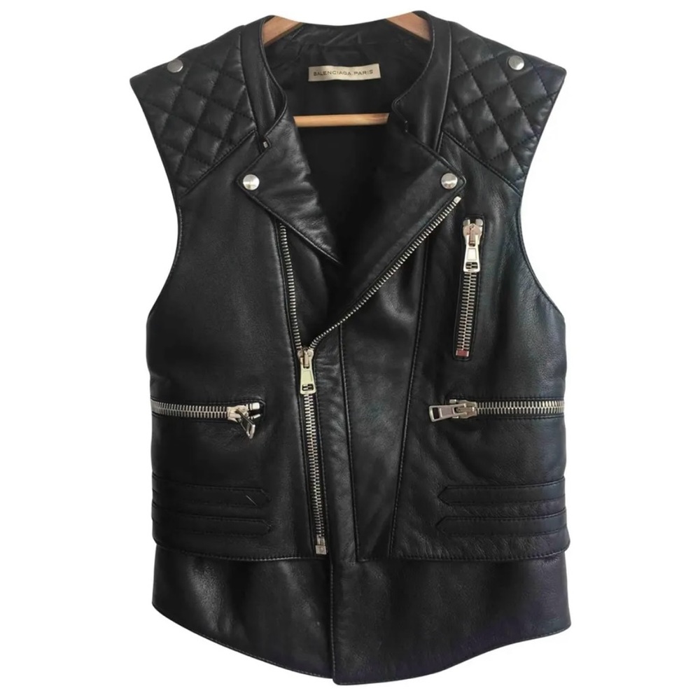 Balenciaga vest real leather